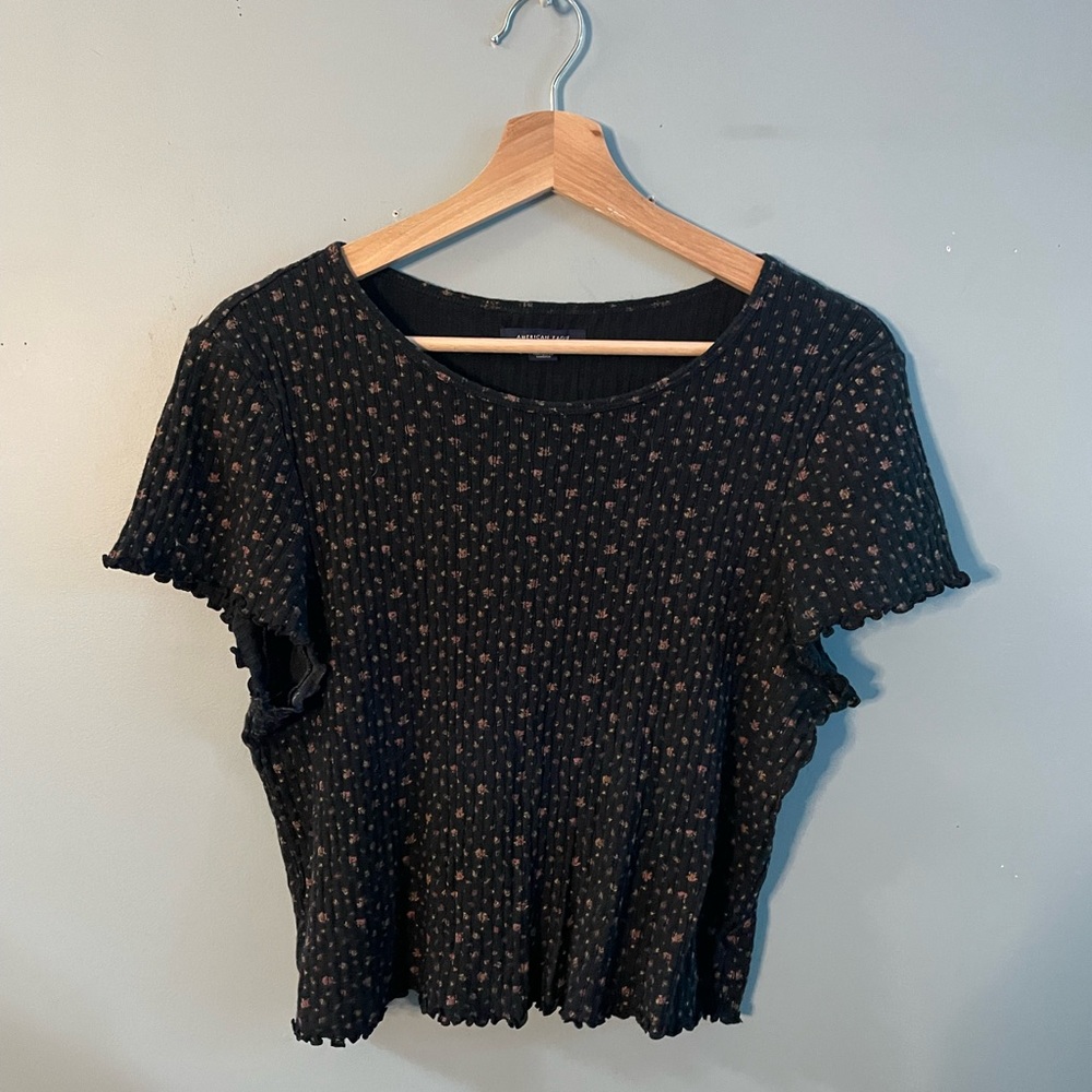 American Eagle Floral Baby Tee